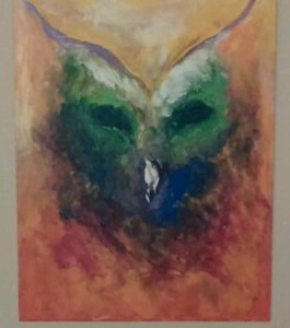 Owl picture on wall